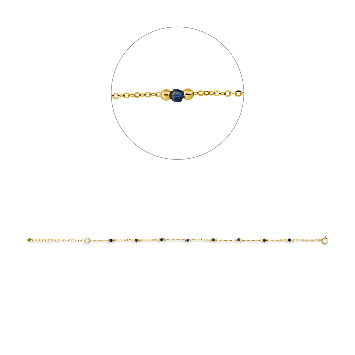 colored stone classic bracelet - 5G447