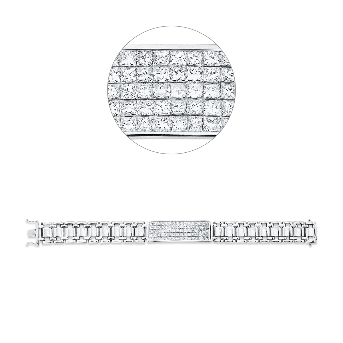 princess exclusive bracelet in white gold