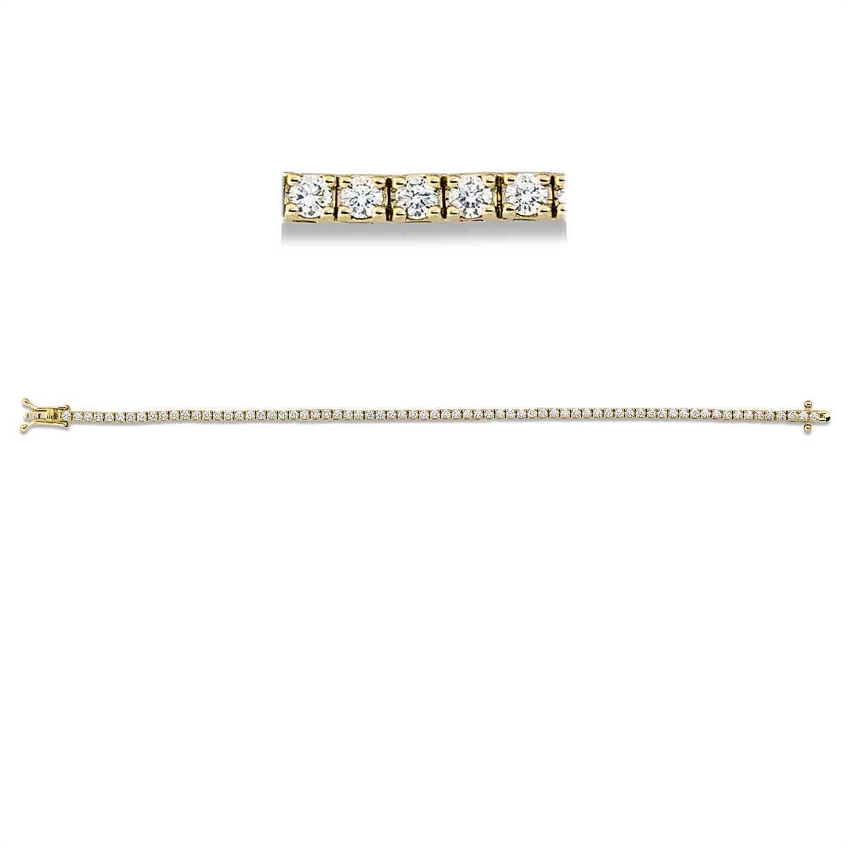 diamond full cut tennis bracelet bracelet in yellow gold