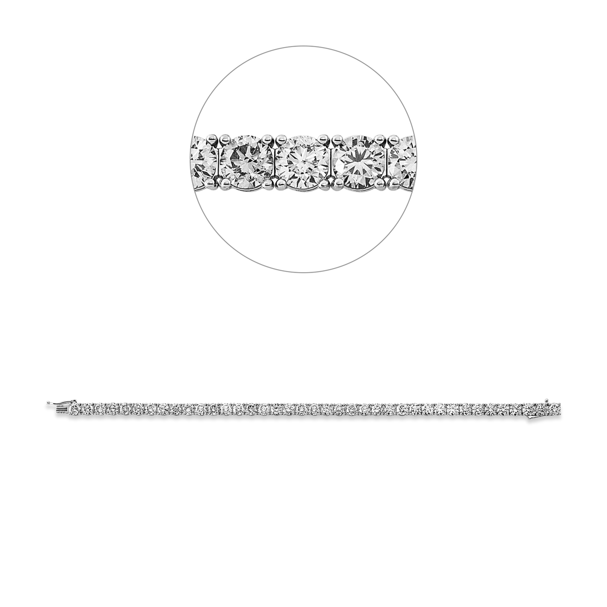 diamond full cut tennis bracelet bracelet in white gold