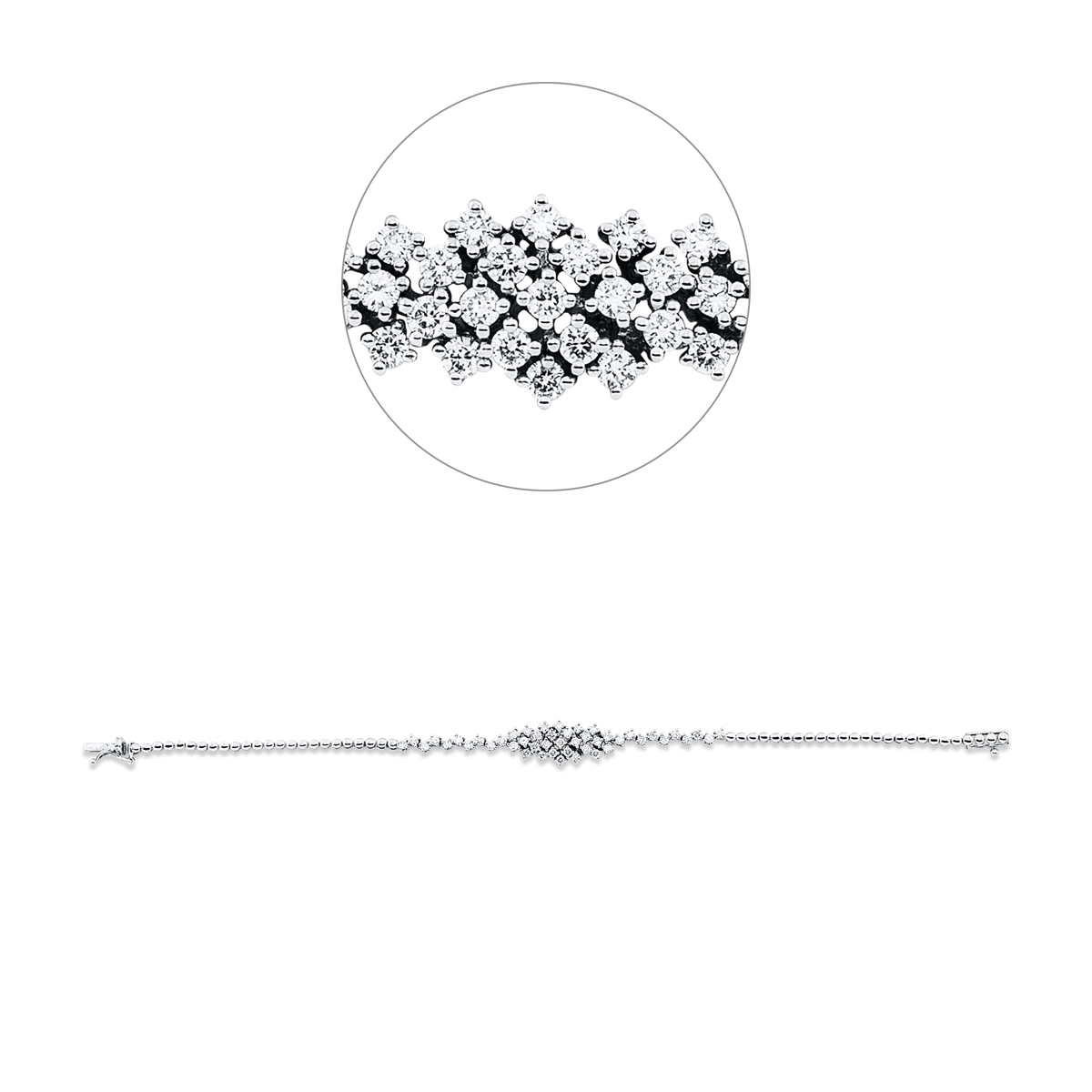diamond full cut exclusive bracelet in white gold