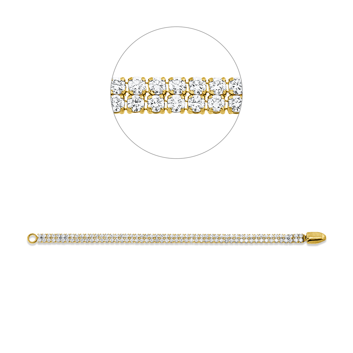 diamond full cut exclusive bracelet in yellow gold