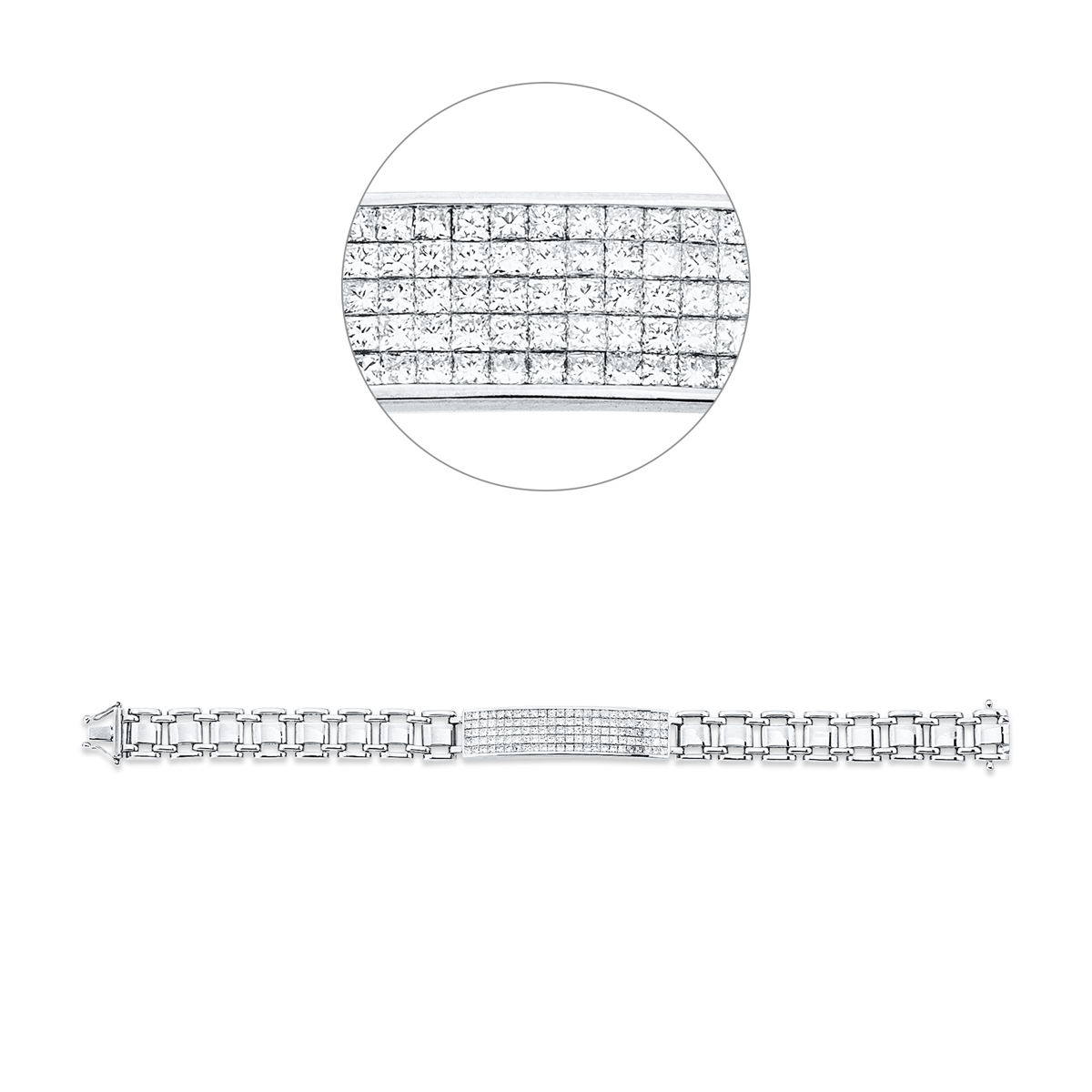princess exclusive bracelet in white gold
