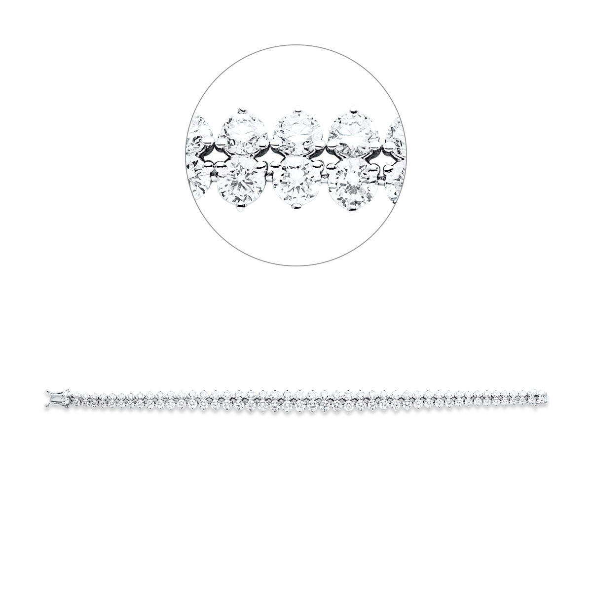 diamond full cut exclusive bracelet in white gold