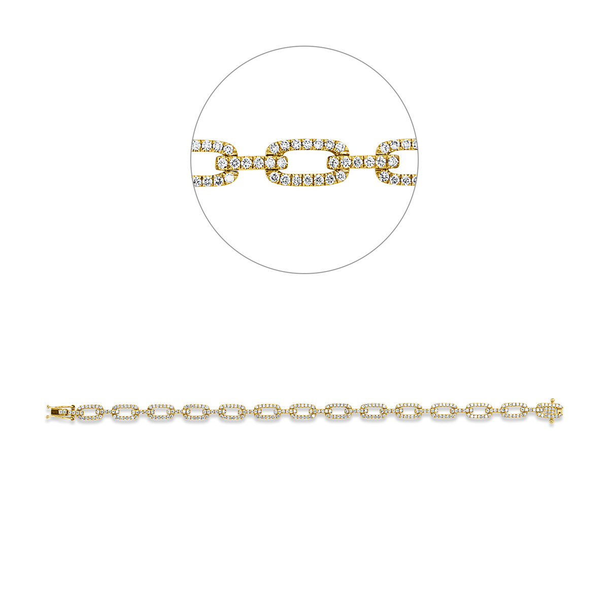 diamond full cut exclusive bracelet in yellow gold