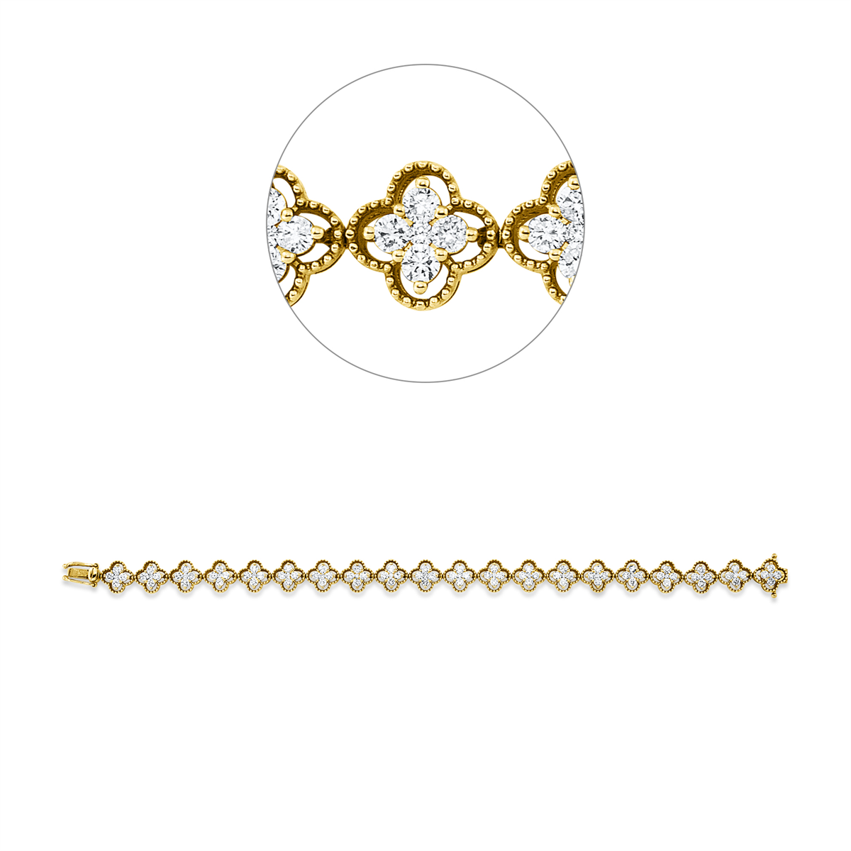 diamond full cut exclusive bracelet in yellow gold