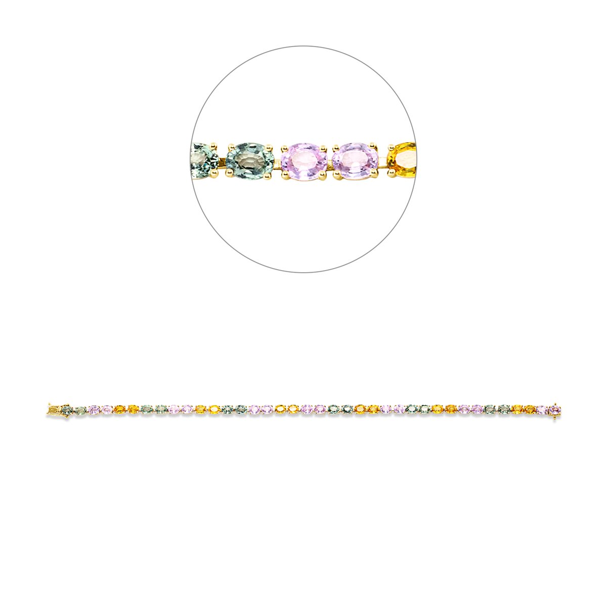 colored stone classic bracelet - 5G920