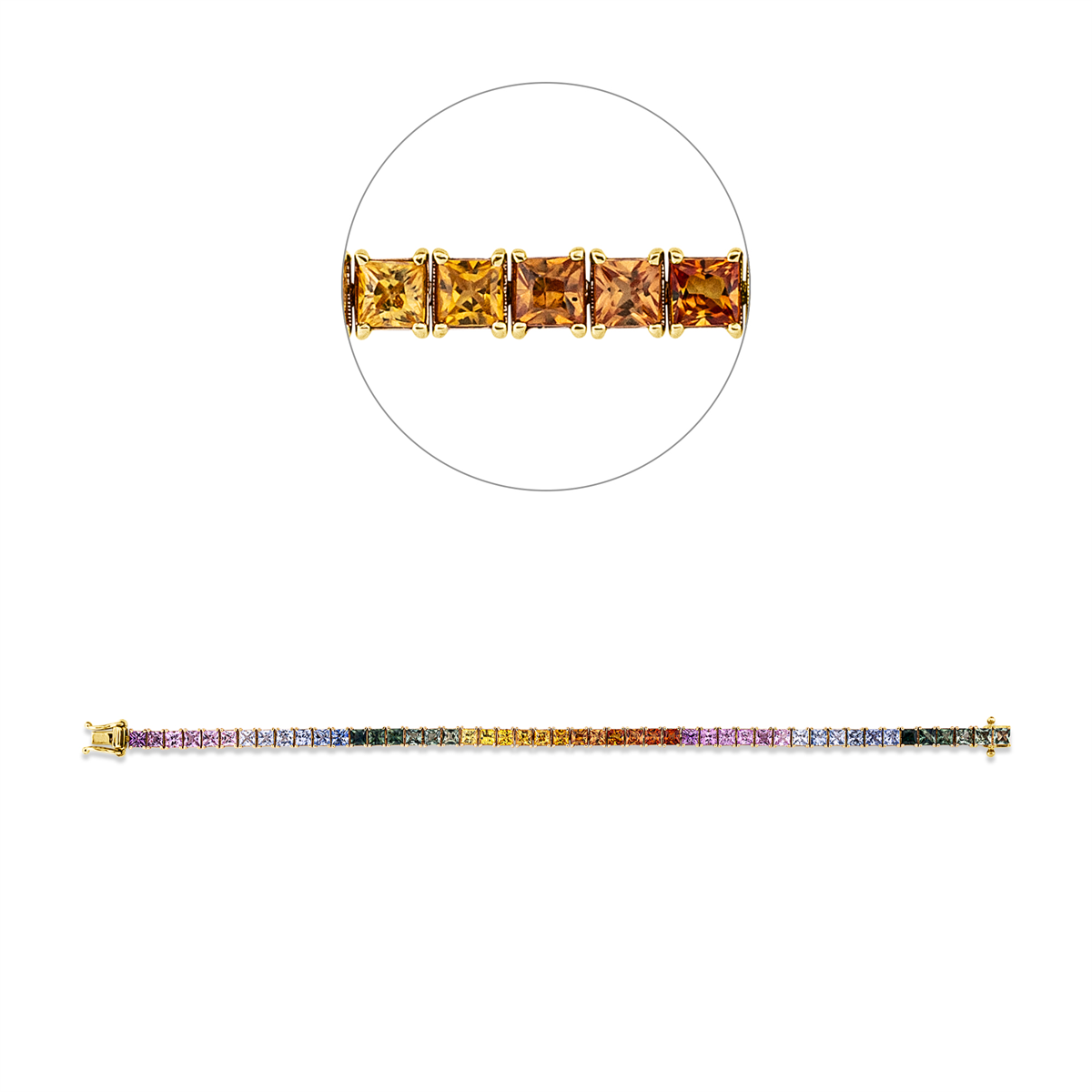 colored stone classic bracelet - 5G921