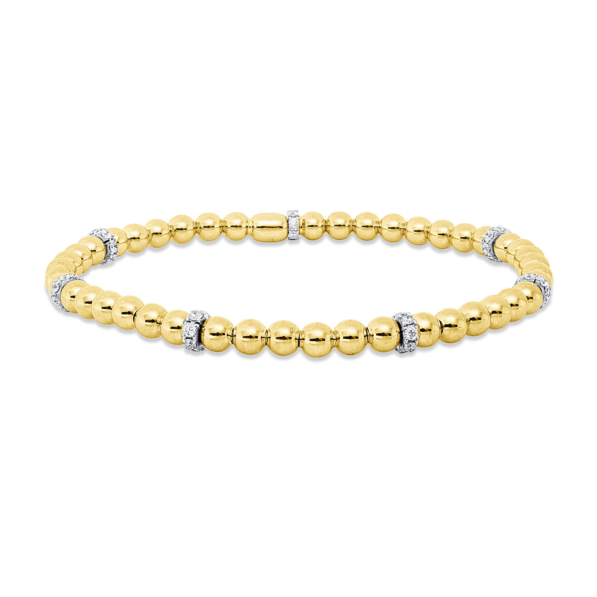 diamond full cut multi-stone bracelet in yellow gold / white gold