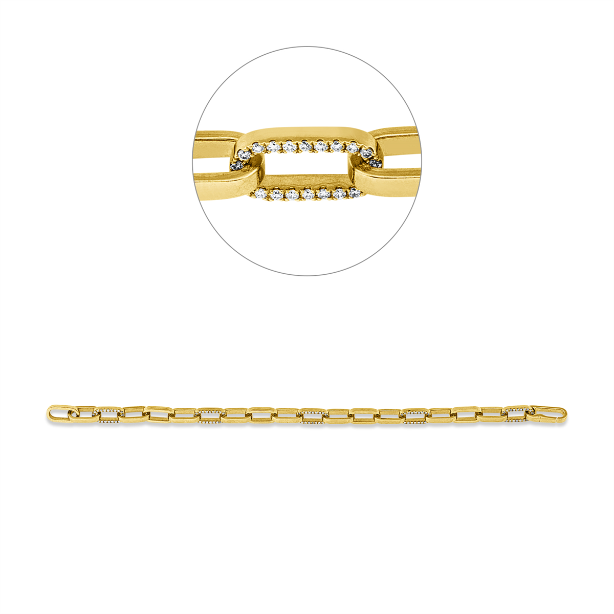 diamond full cut exclusive bracelet in yellow gold