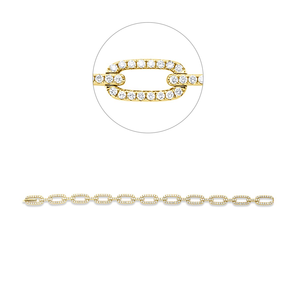 diamond full cut exclusive bracelet in yellow gold
