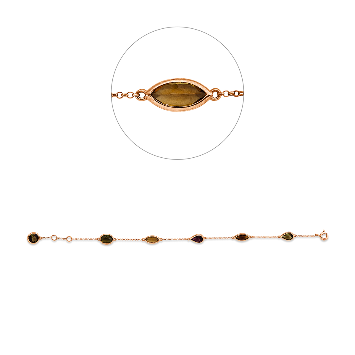 colored stone fashion bracelet - 5H209
