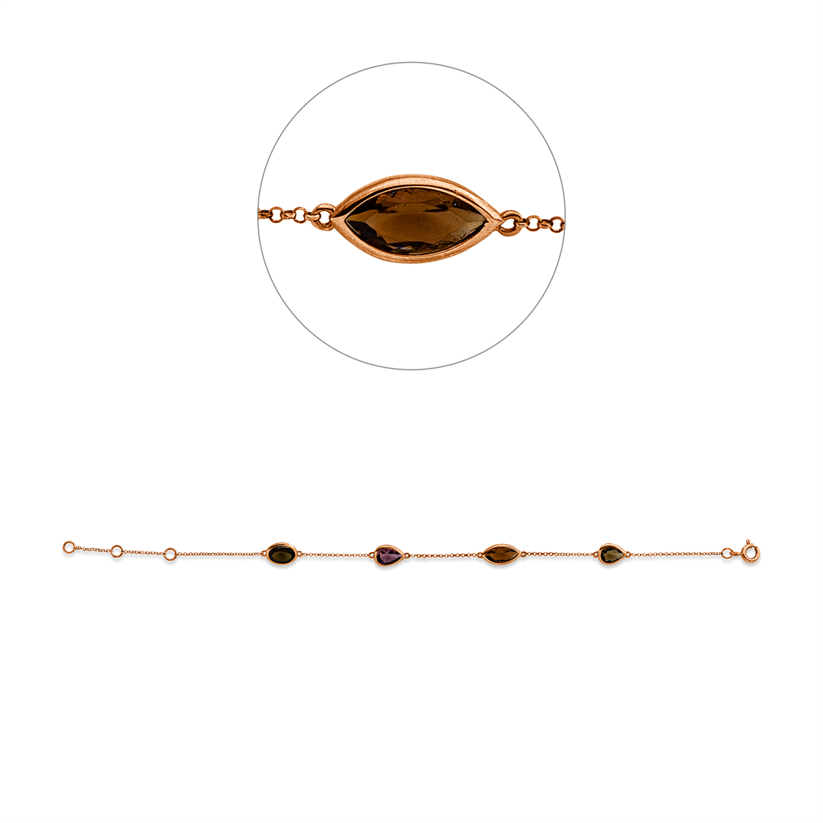 colored stone fashion bracelet - 5H211