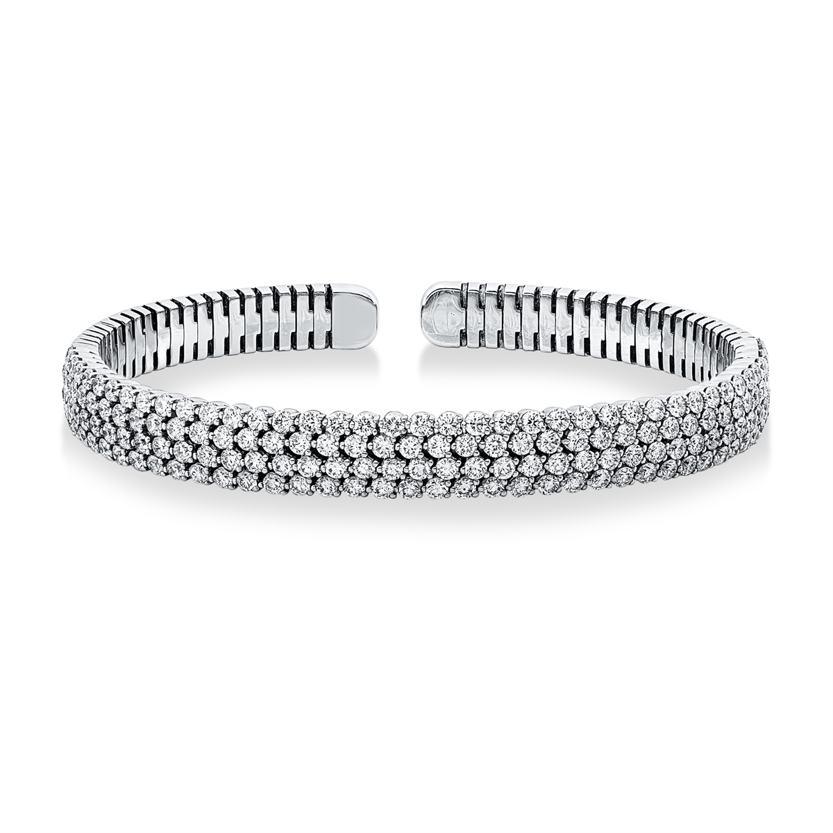 diamond full cut exclusive bangle in white gold