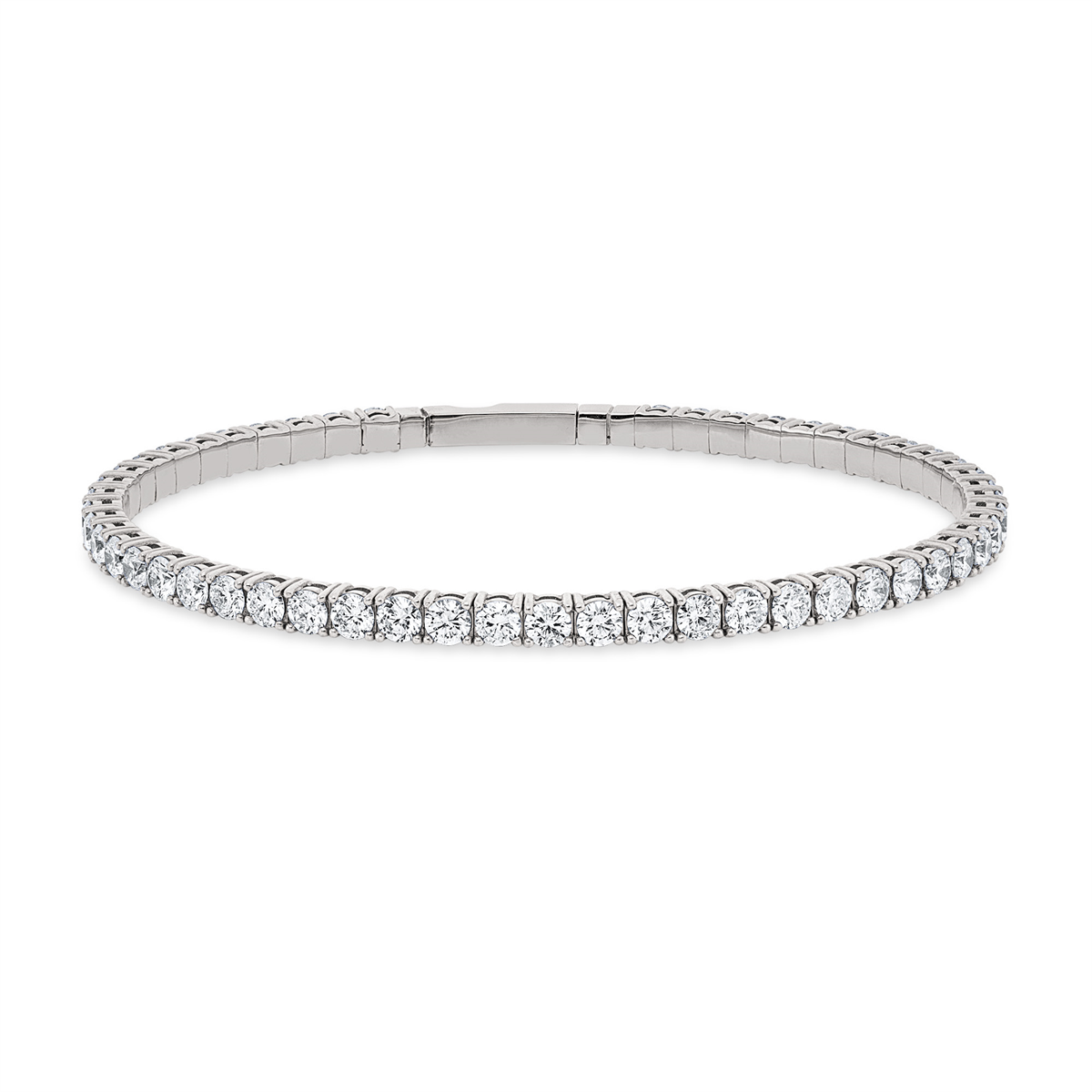 diamond full cut exclusive bangle in white gold