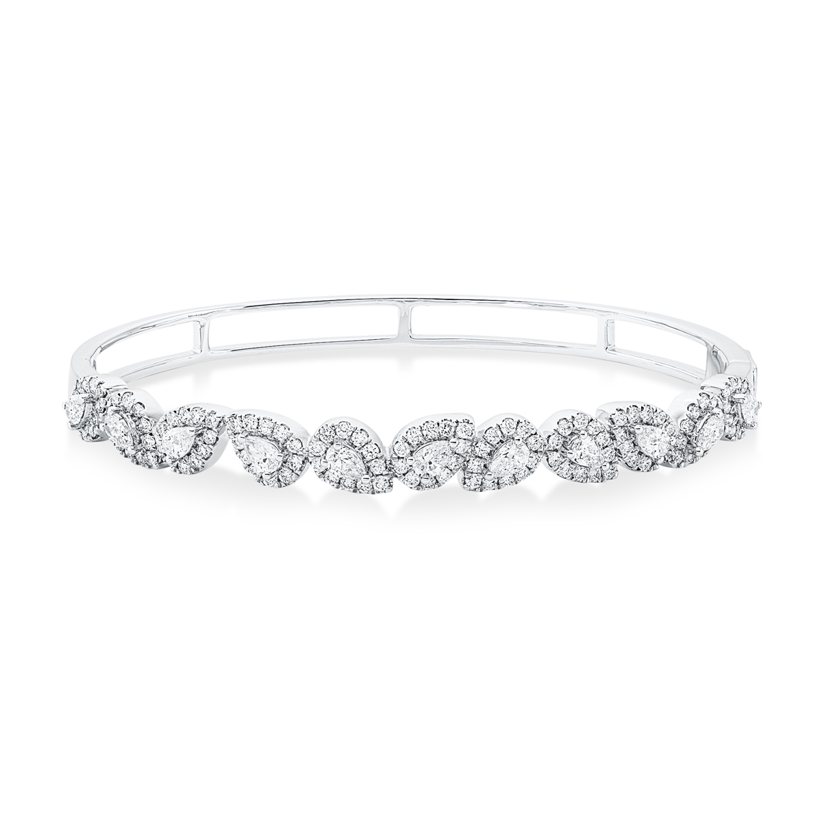 diamond full cut exclusive bangle in white gold