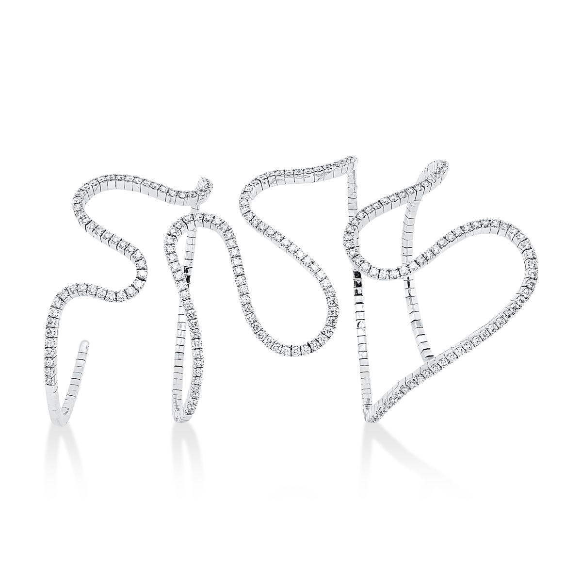 diamond full cut exclusive bangle in white gold