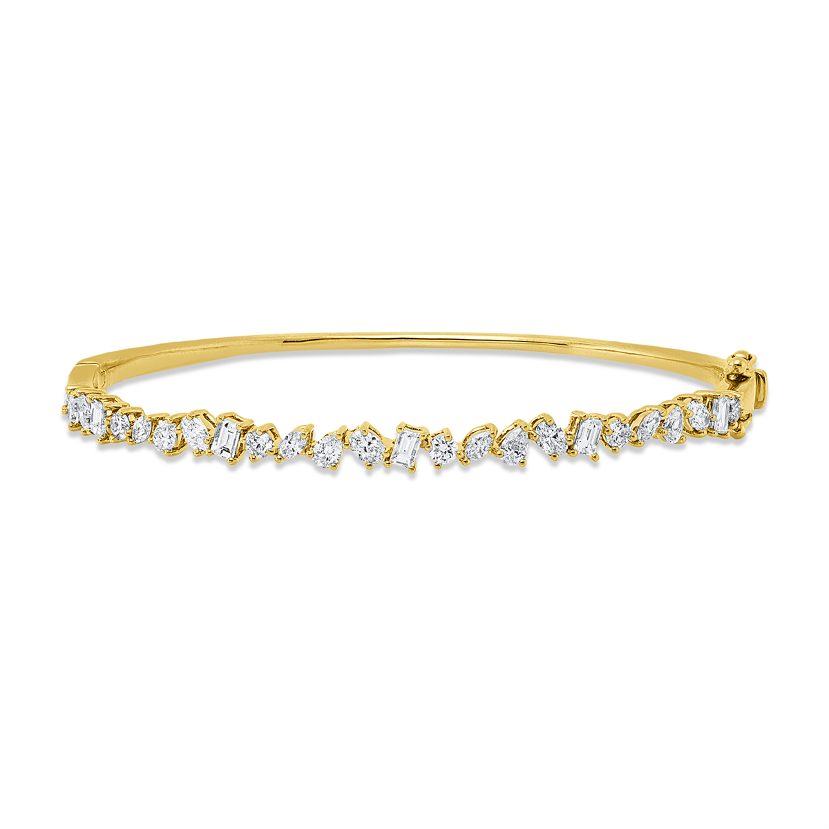 diamond full cut exclusive bangle in yellow gold