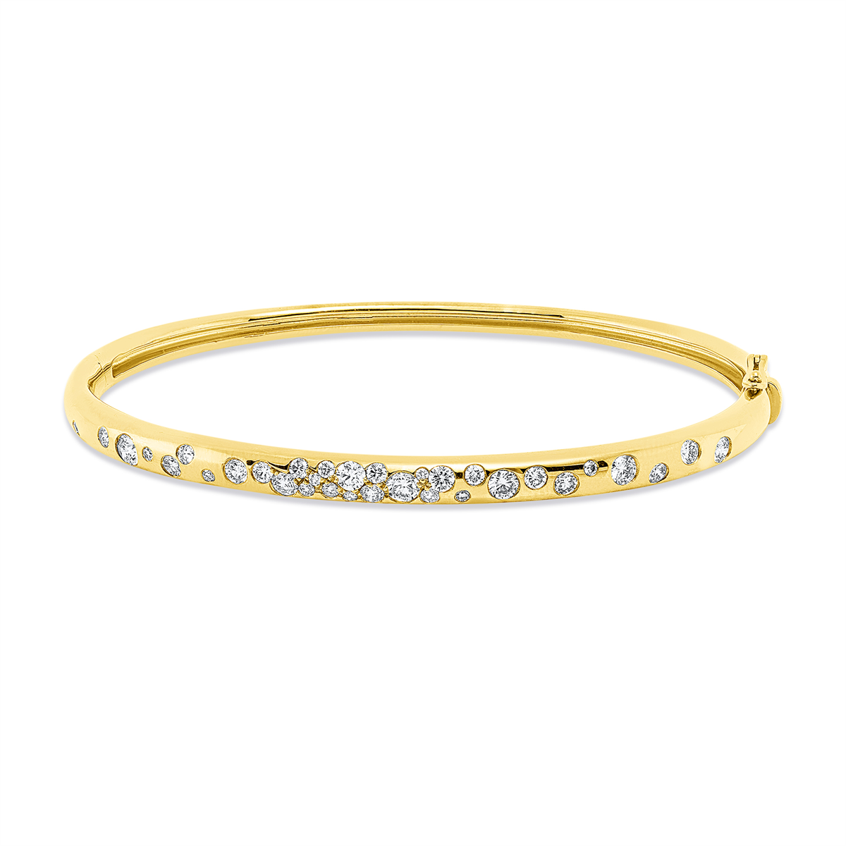 diamond full cut exclusive bangle in yellow gold