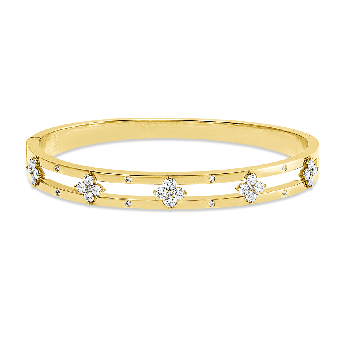 diamond full cut exclusive bangle in yellow gold