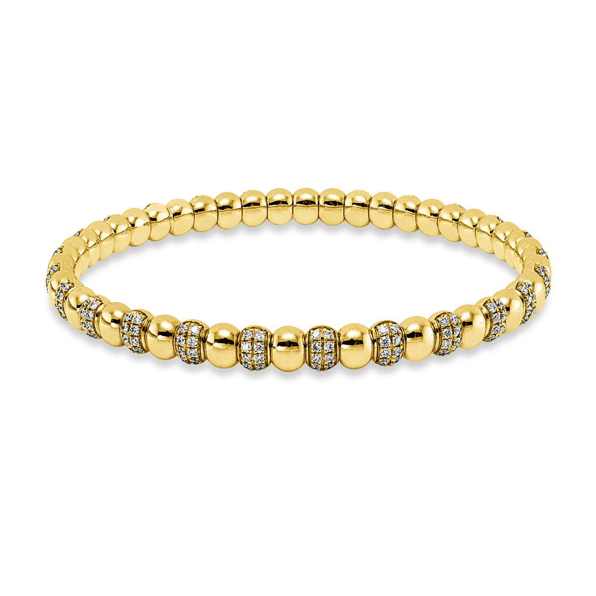 diamond full cut exclusive bangle in yellow gold