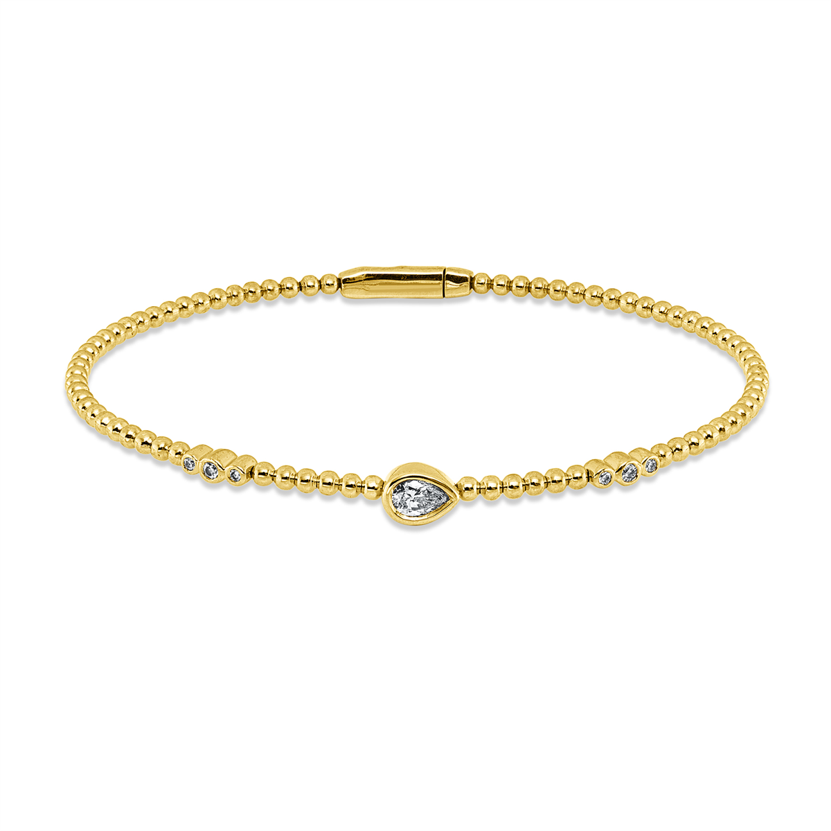 diamond full cut modern woman bangle in yellow gold
