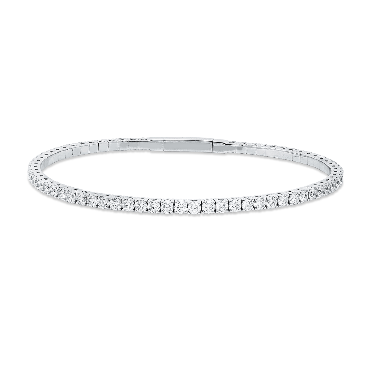 diamond full cut exclusive bangle in white gold