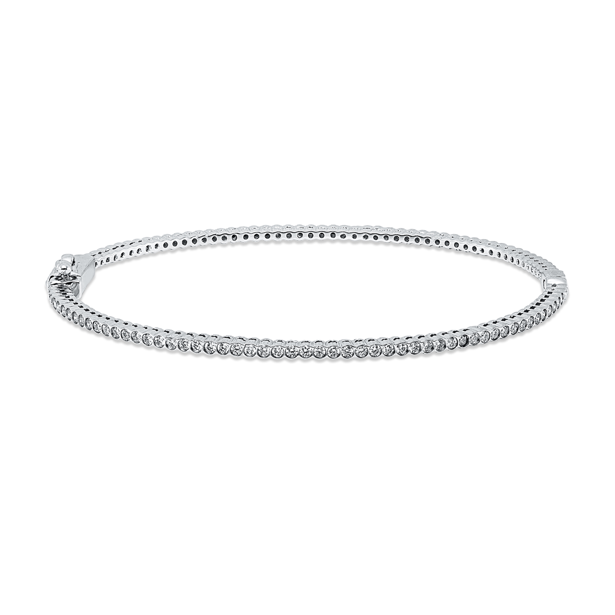 diamond full cut exclusive bangle in white gold