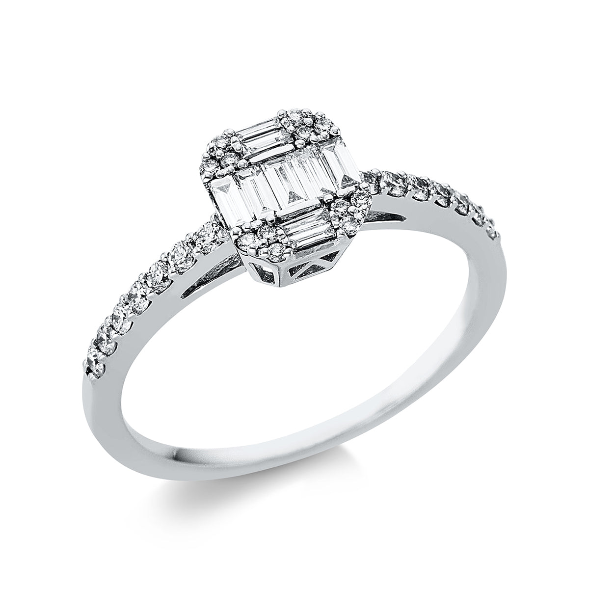 baguette illusion ring - 1AH27