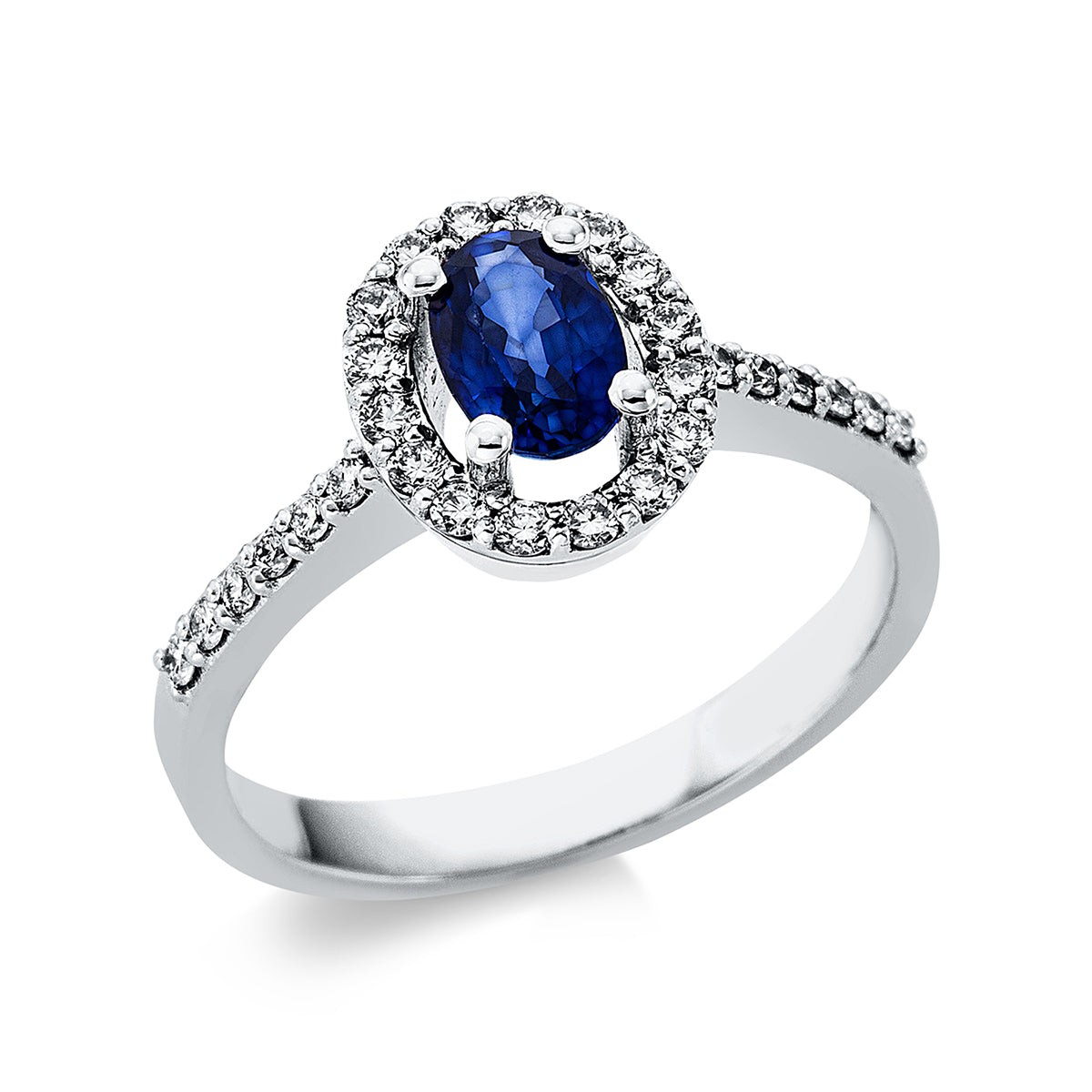 gekleurde steen klassieke ring - 1AH48