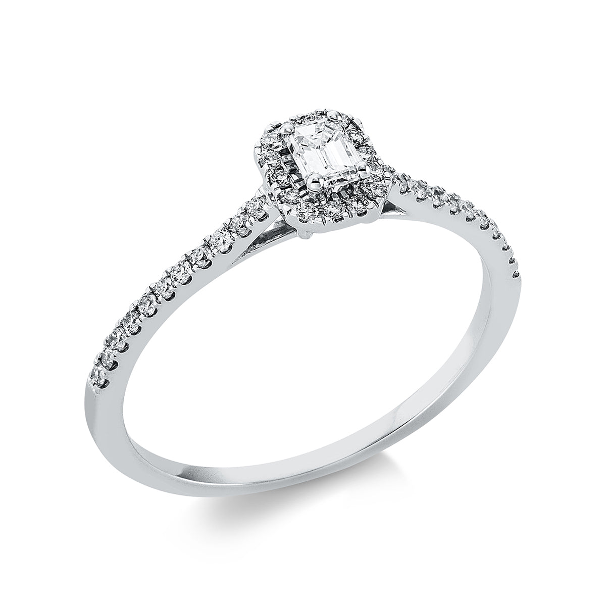 solitaire with accent stones ring - 1AK61