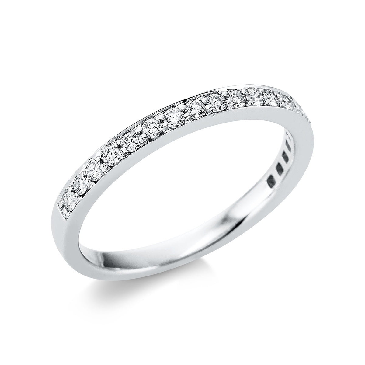 diamond full cut  multi-stone ring in white gold