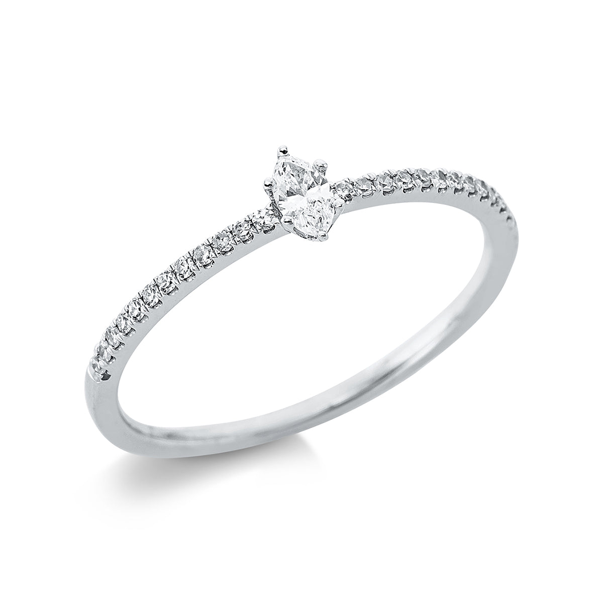 solitaire with accent stones ring - 1BF35