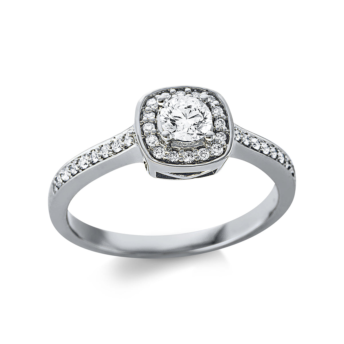 solitaire with accent stones ring - 1BF81