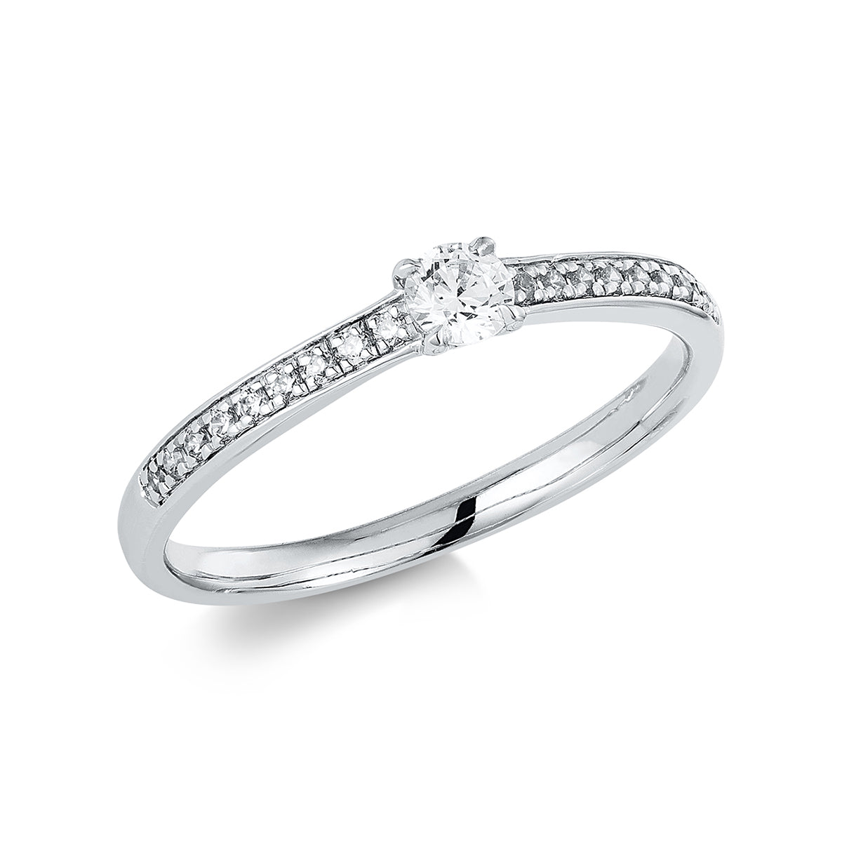 solitaire with accent stones ring - 1C487