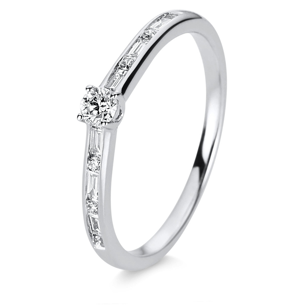solitaire with accent stones ring - 1C855