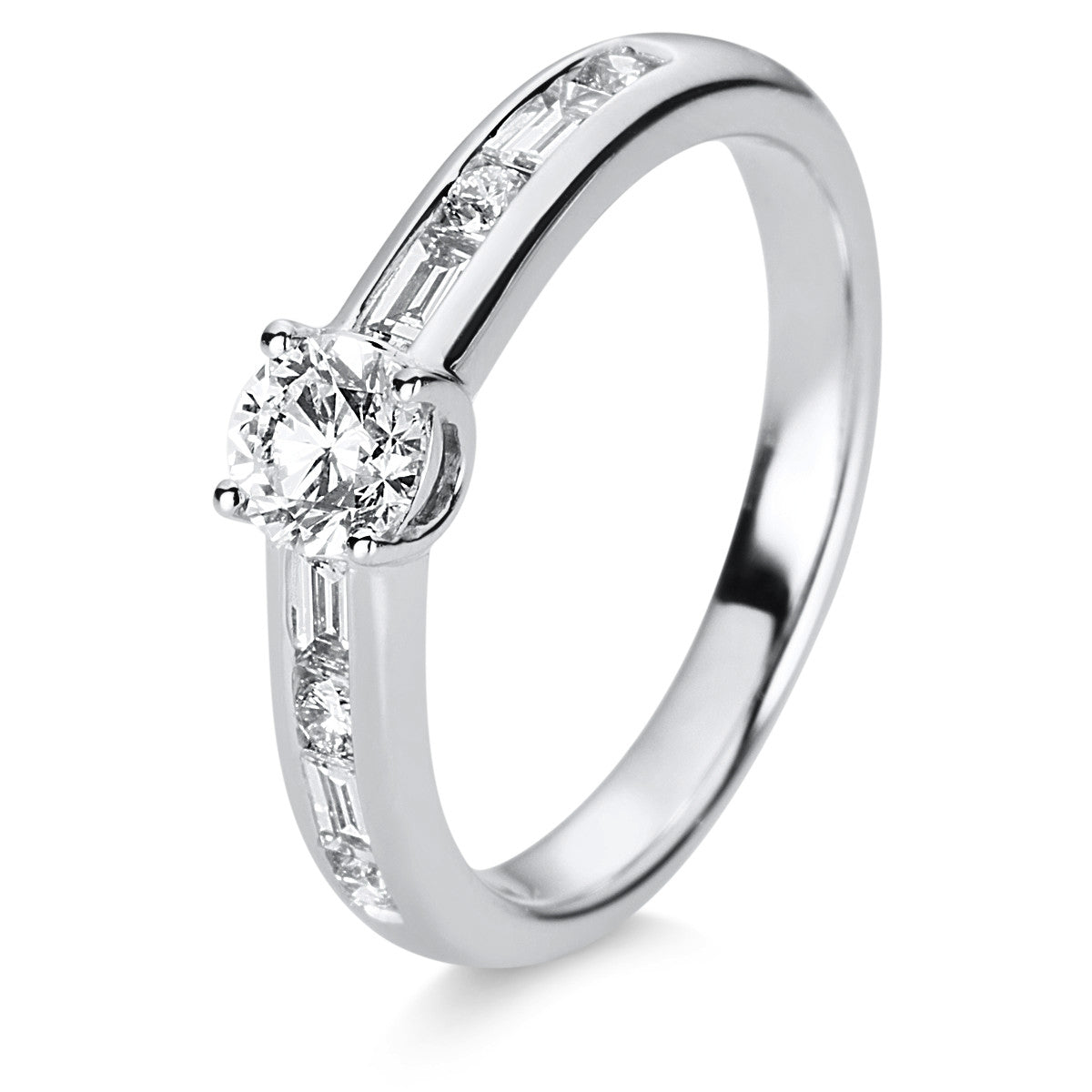 solitaire with accent stones ring - 1C859