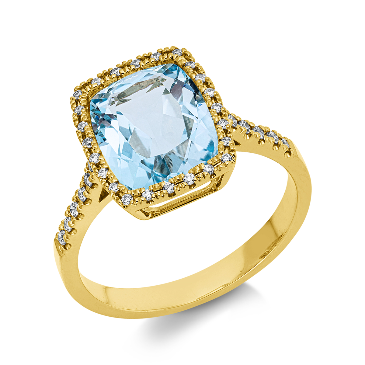 diamond full cut topaz colored stone fashion ring in yellow gold