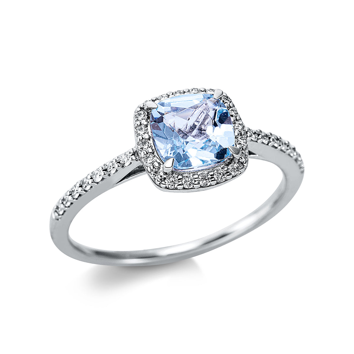 diamond full cut topaz colored stone fashion ring in white gold
