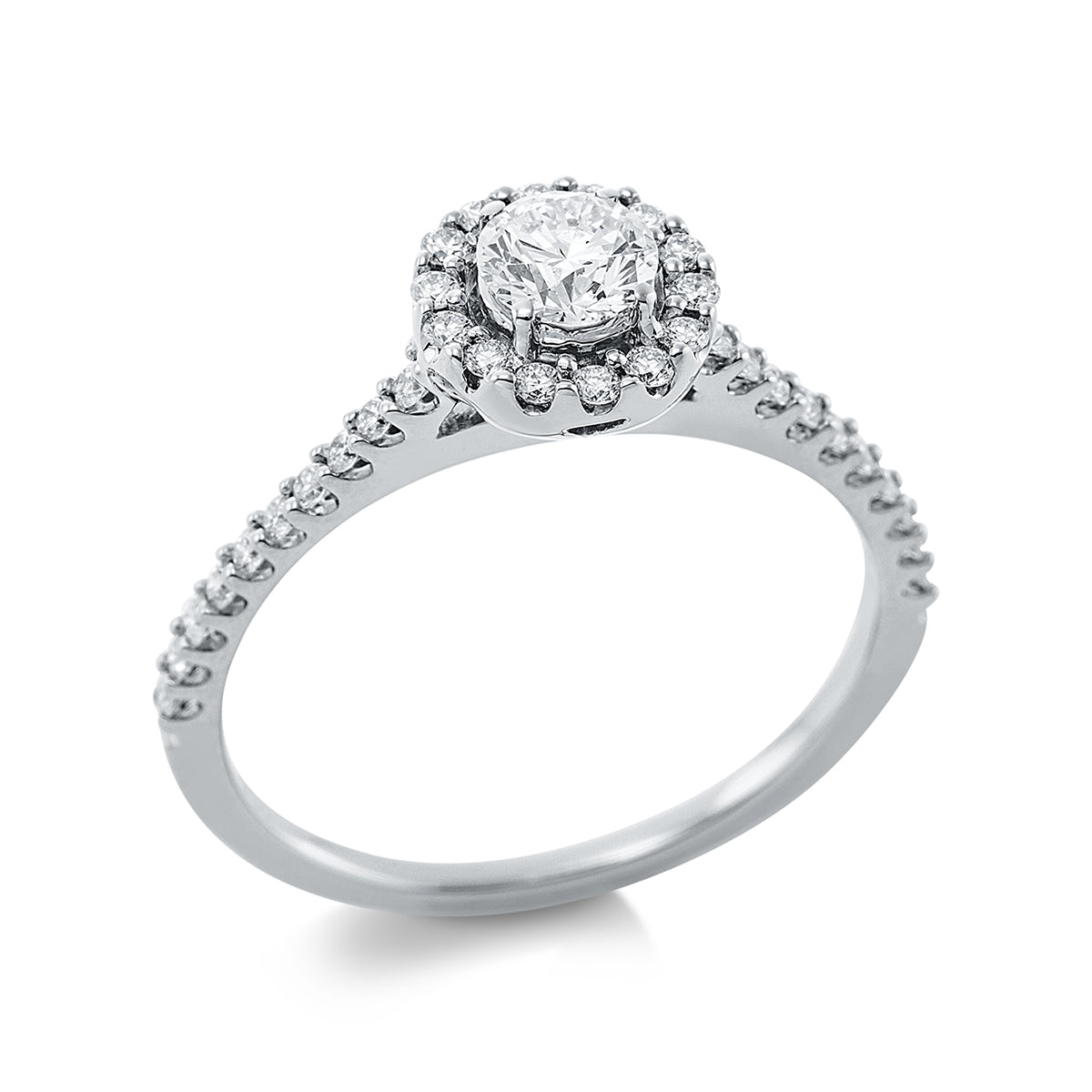 solitaire with accent stones ring - 1CF33