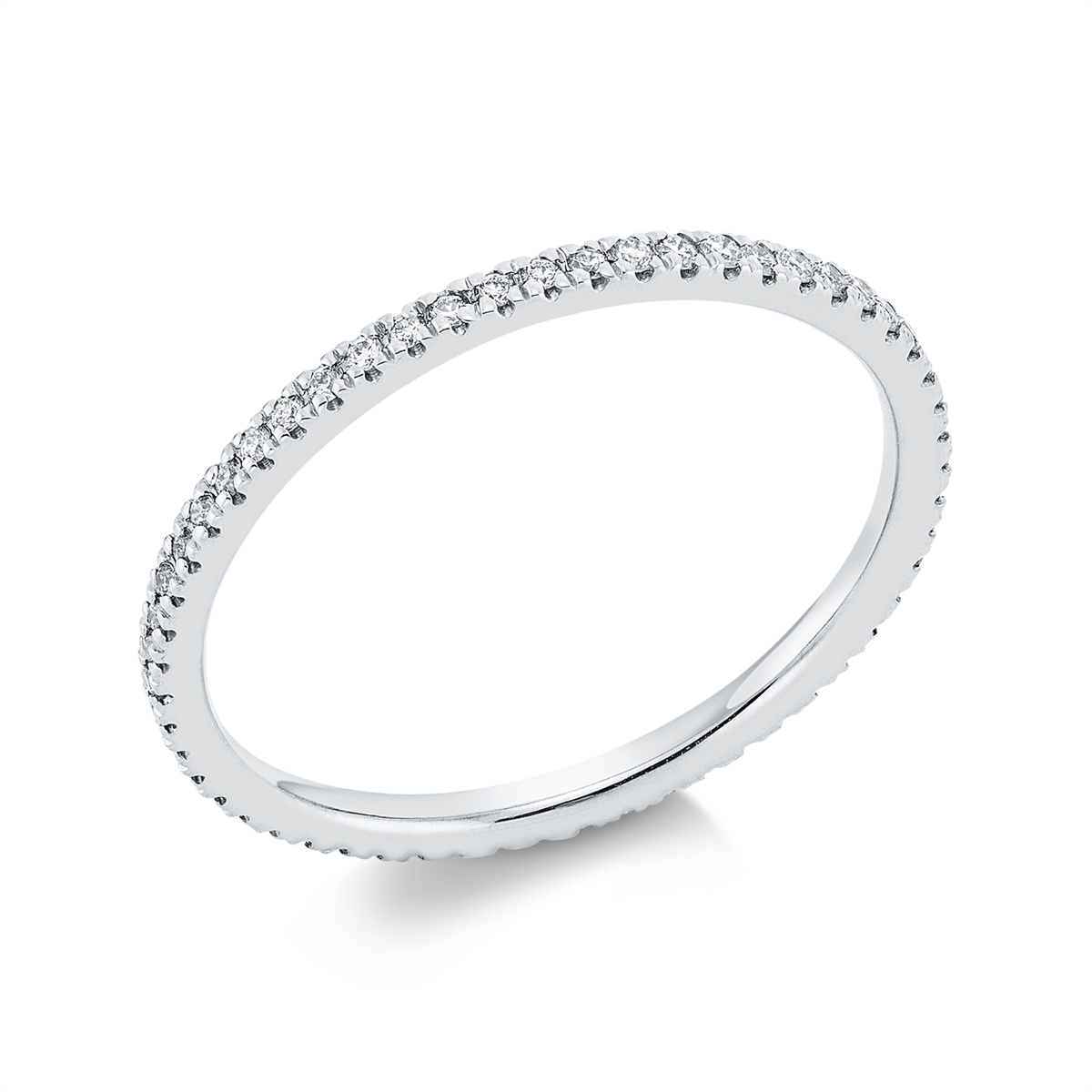 diamond full cut  eternity full ring in platinum