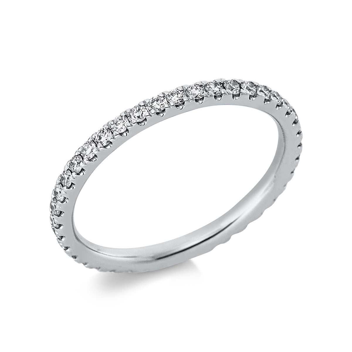 diamond full cut  eternity full ring in platinum