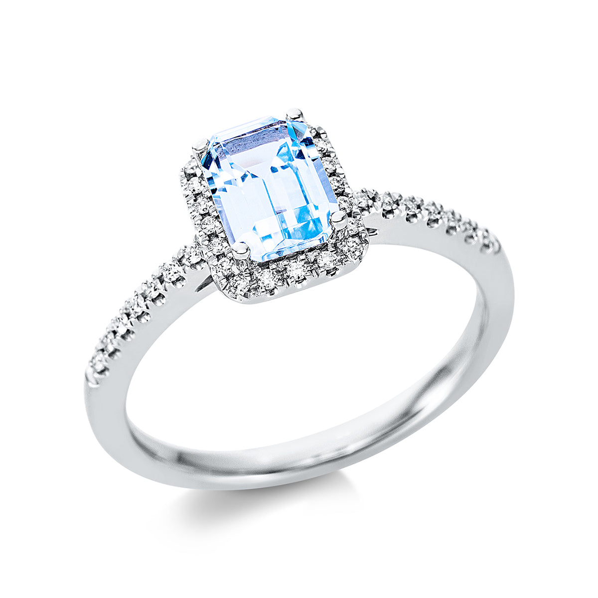 diamond full cut topaz colored stone fashion ring in white gold