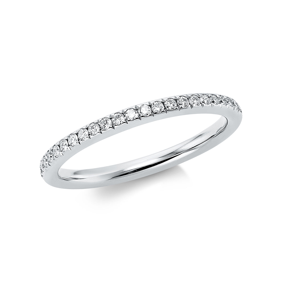 diamond full cut  eternity full ring in white gold