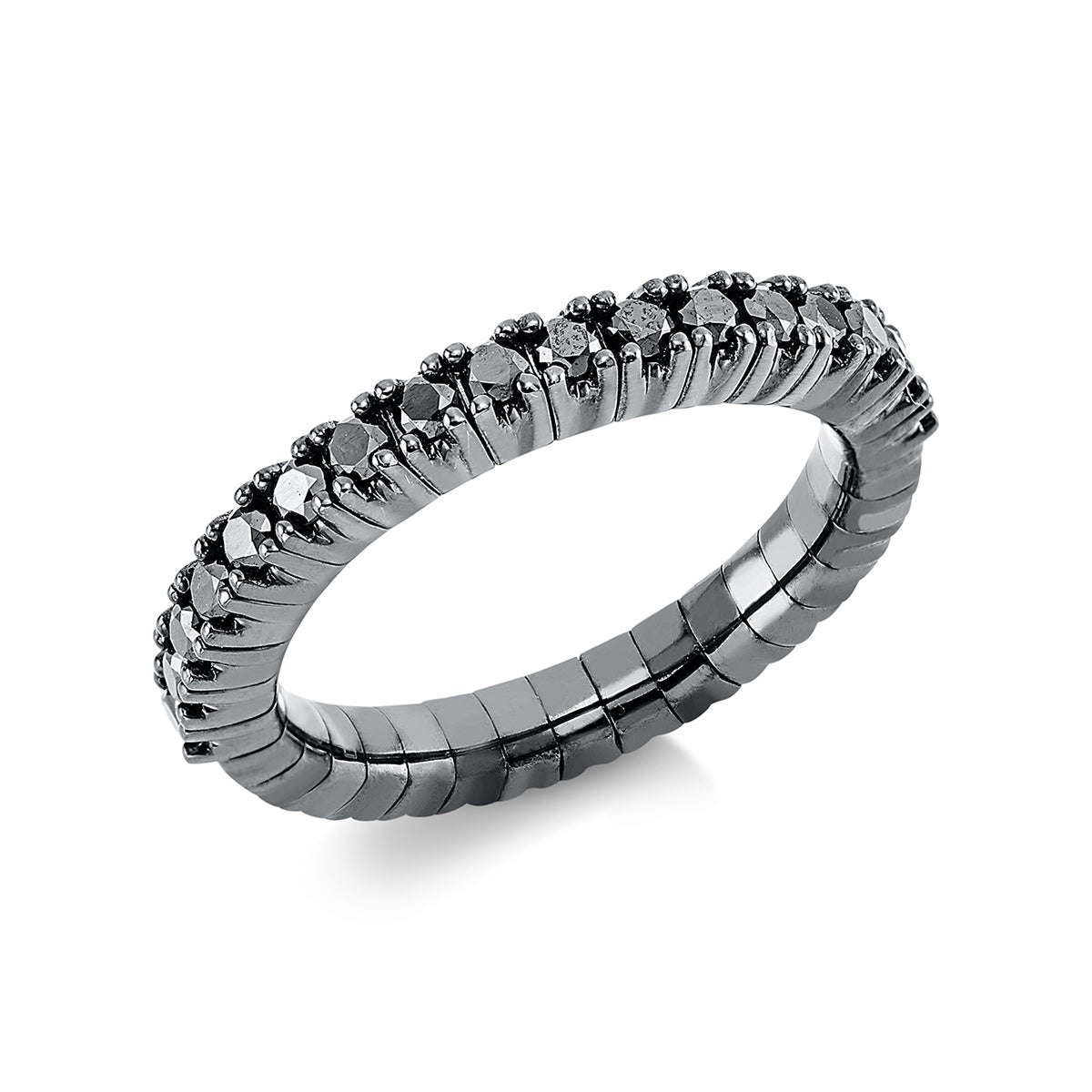 diamond full cut  flex ring in white gold