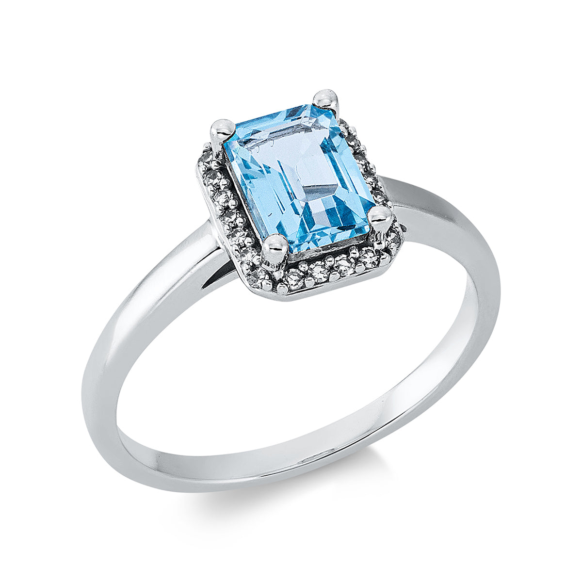 diamond single cut topaz colored stone fashion ring in white gold