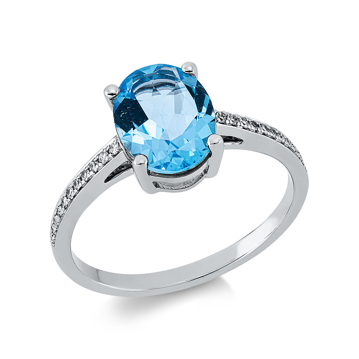 gekleurde stenen mode ring - 1DI73