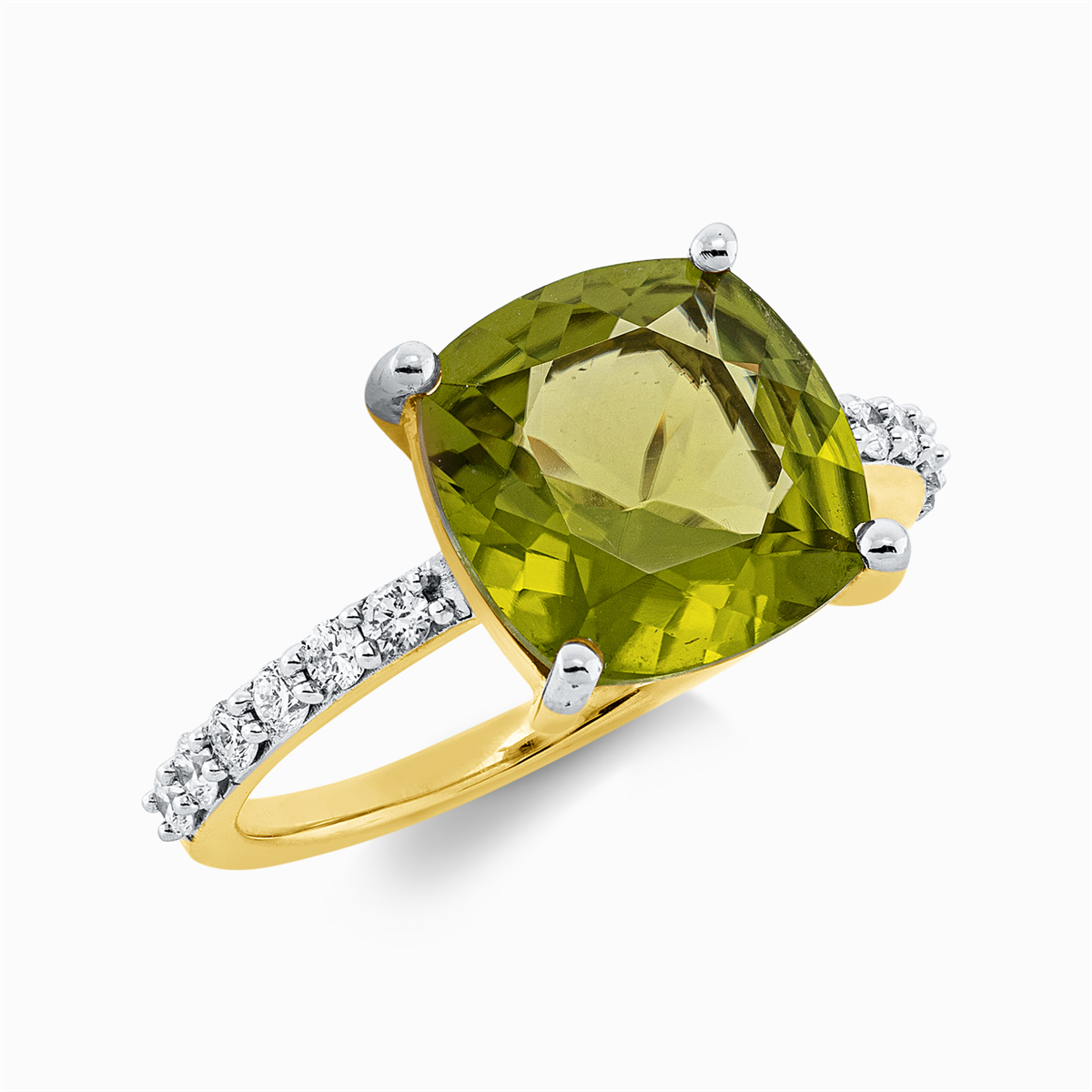 gekleurde stenen mode ring - 1DJ19