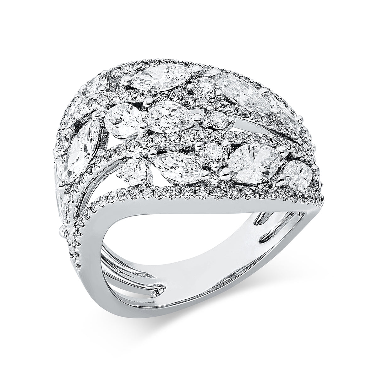 diamond full cut  exclusive ring in white gold