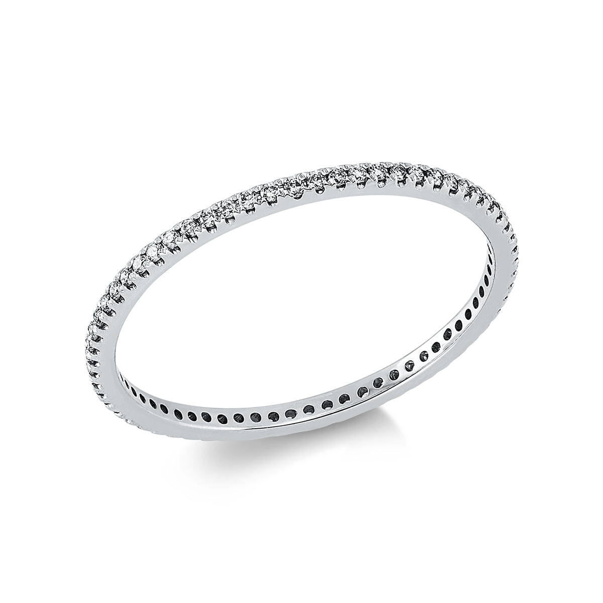 diamond full cut  eternity full ring in white gold